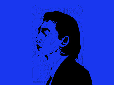 Deep Blue abstract composition deep blue design graphical portrait illustration ink laconic lines minimal portrait portrait illustration poster vector vector illustration vector portrait