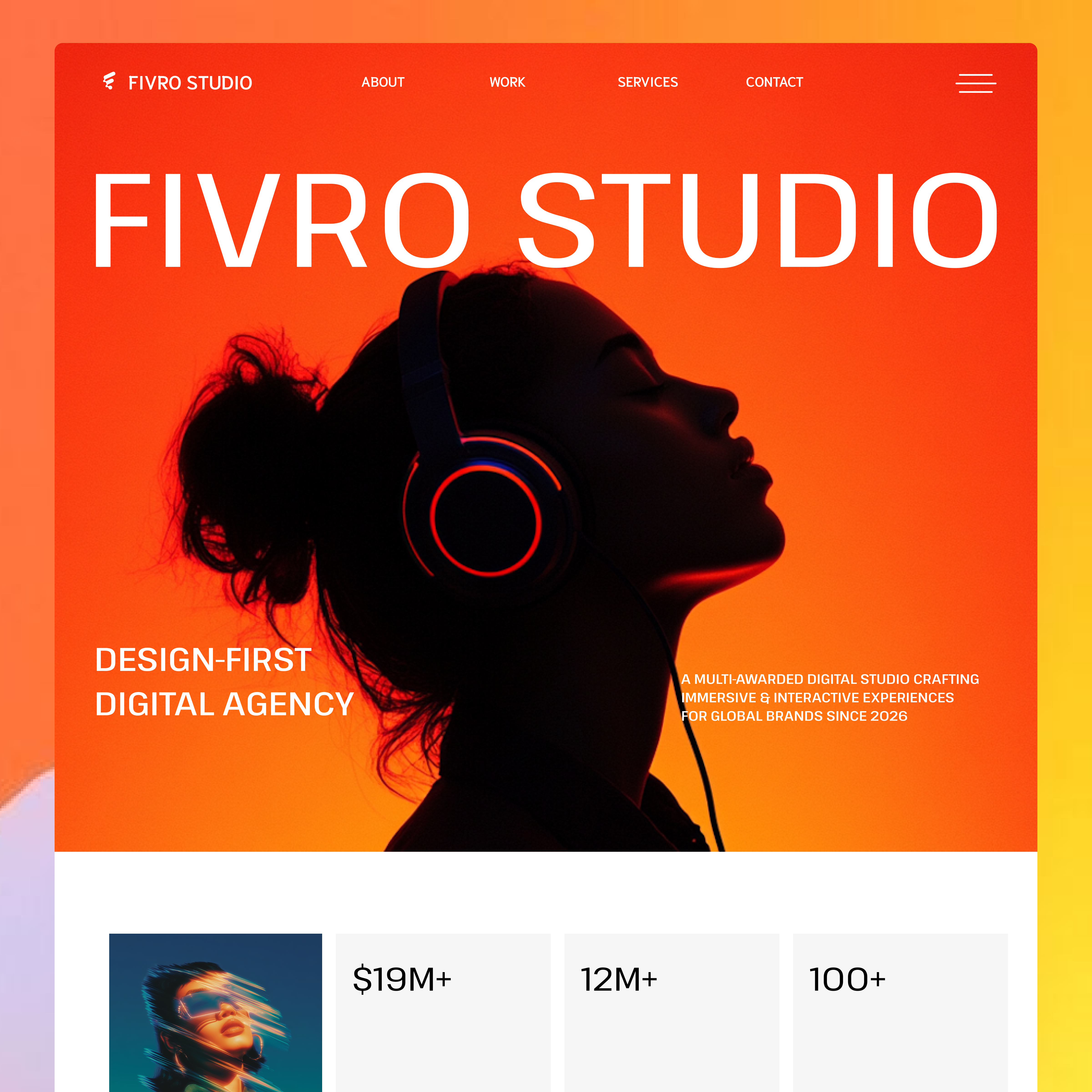 Fivro Studio — Agency Portfolio Template agencyportfolio design landingpage template ui ui interface website