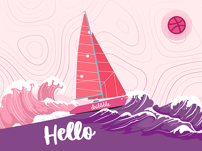 Hello, dribbble! debut design dribbble firstshot graphic design hello hello dribbble illustration vector