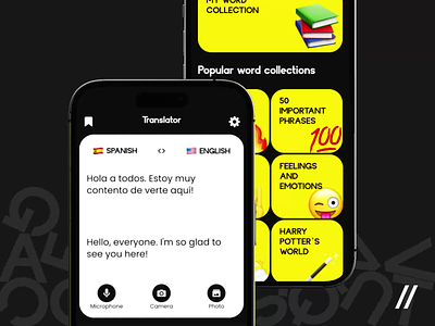 Translator app android animated animation app camera scanner design interface ios languages mobile mobile app mobile ui motion design motion graphics online purrweb translation translator ui ux