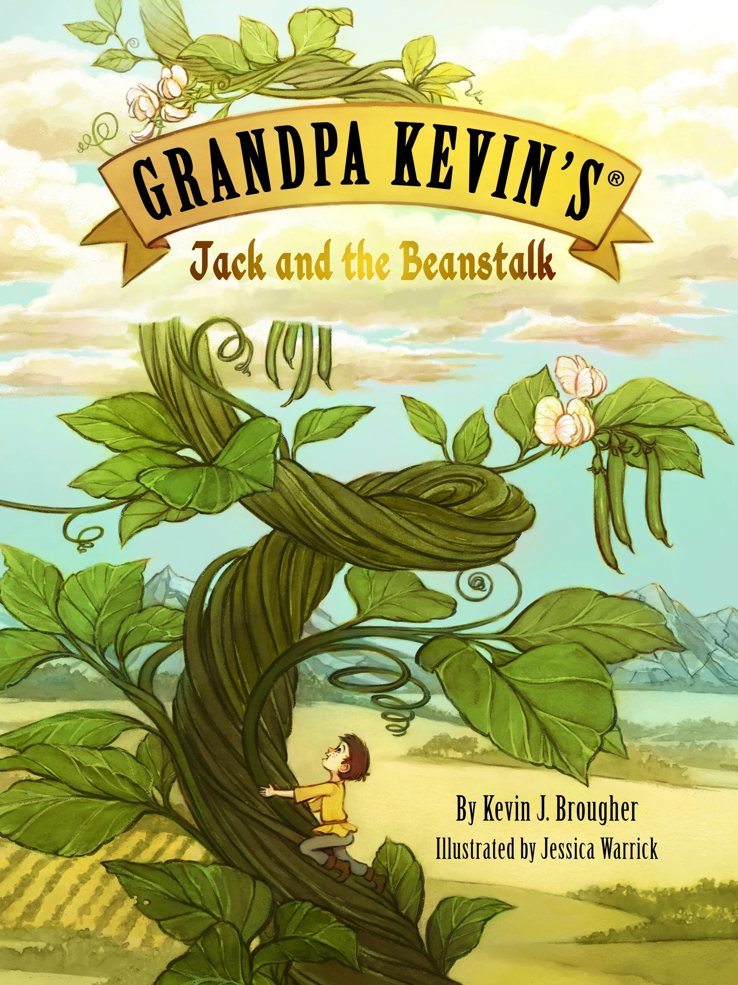 Grandpa Kevin’s Jack and the Beanstalk book childrens book digital drawing fantasy humor illustration illustrator jessica warrick kids book publishing story watercolor