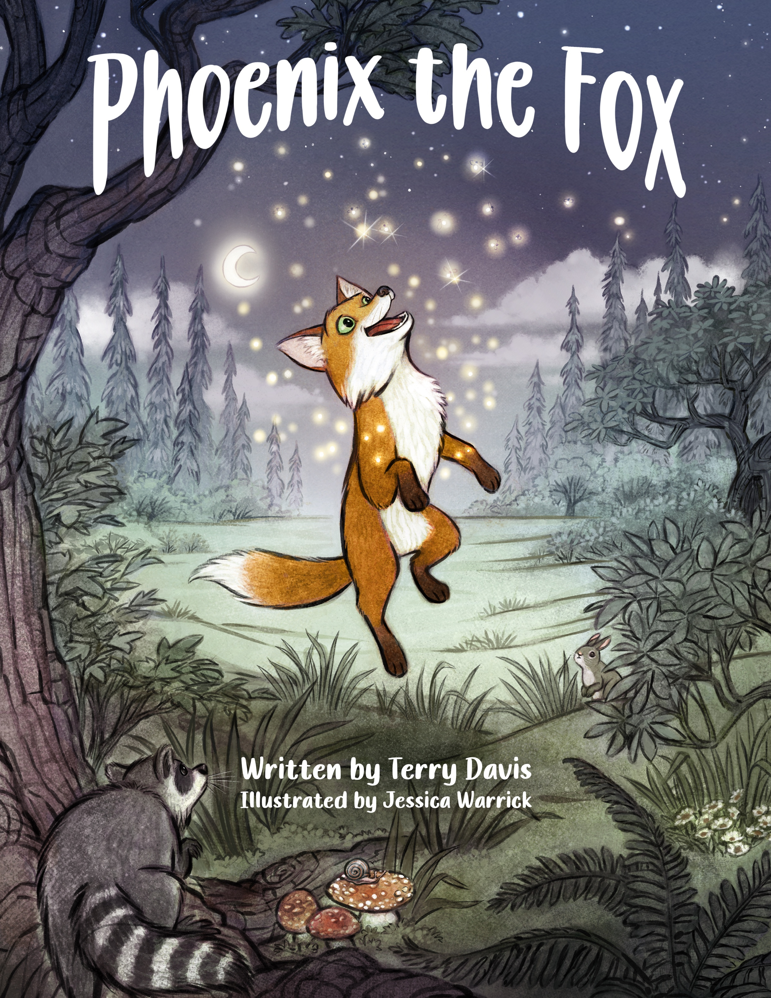 Phoenix the Fox animals book book cover childrens books design digital fantasy forest fox graphic design humor illustration jessica warrick kids books nature publishing watercolor woodland woods