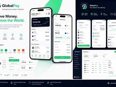 GlobalPay — International Money Transfer App UI/UX Design