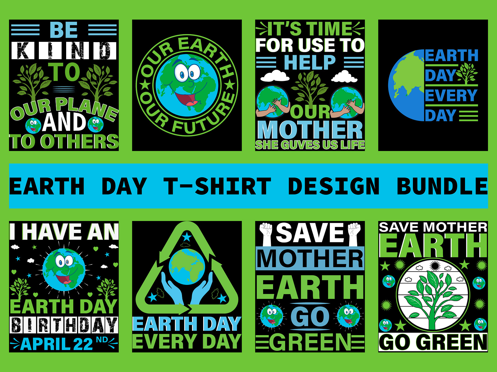 EARTH DAY T-SHIRT DESIGN BUNDLE by Ujjal1919 on Dribbble