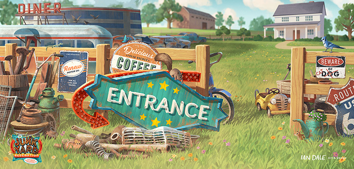 Junkyard Redemption digital painting drawing illustration photoshop signs vintage