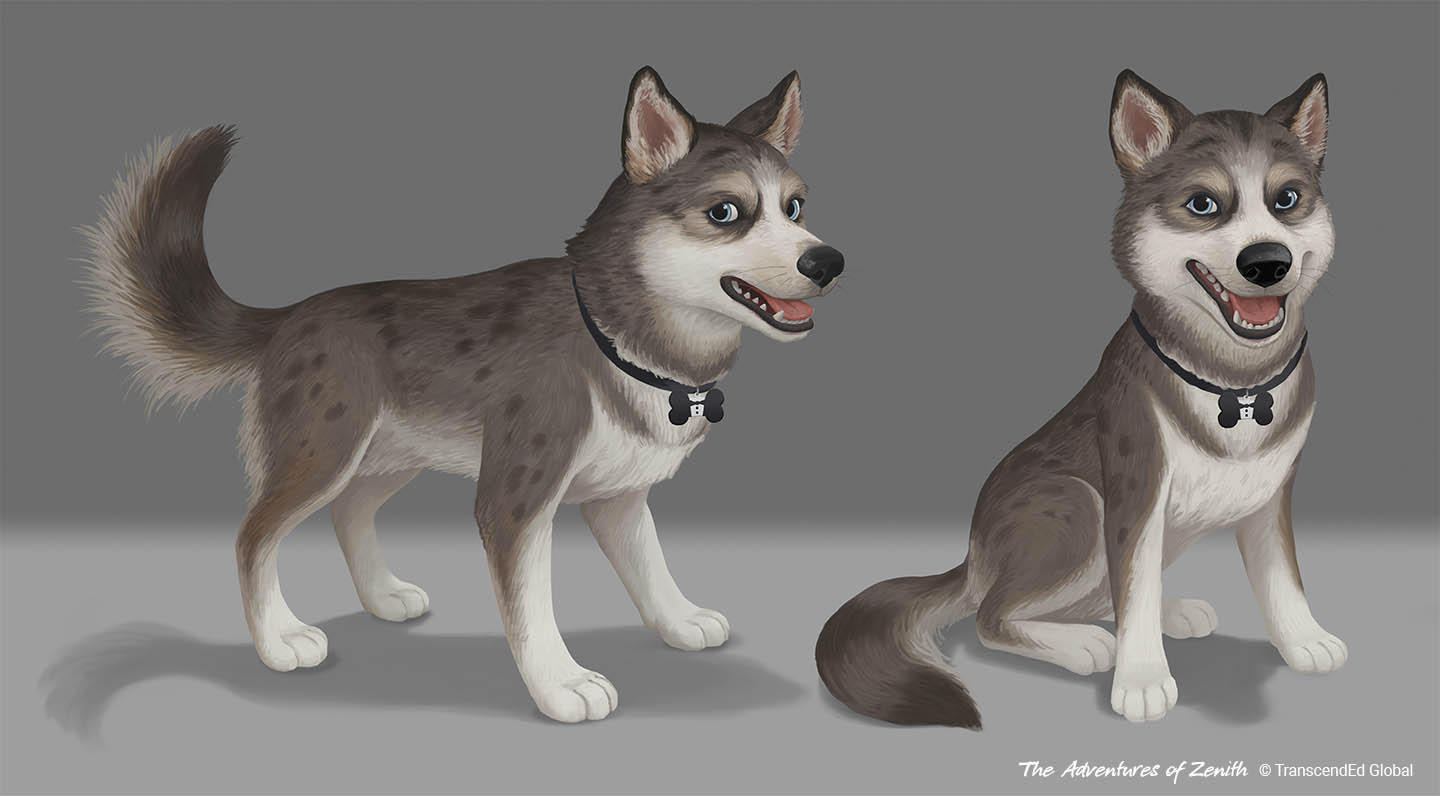 Husky Character Design character character design digital painting illustration photoshop