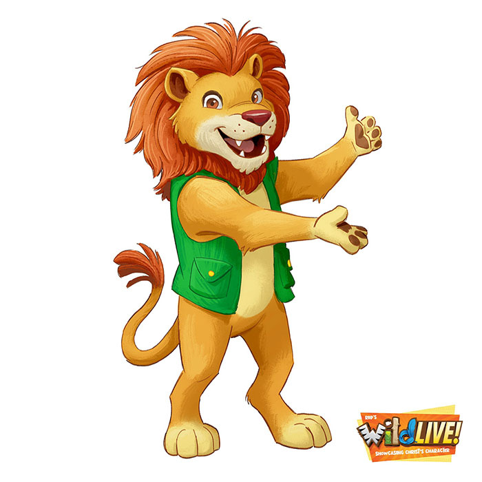 Lion Character for WildLive! VBS animal character character design illustration photoshop