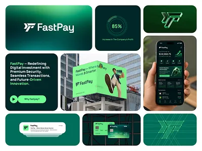 Logo & Branding Design for a Fintech Payment Company — FastPay brand guidelines brand identity brand system branding creative logo financial branding fintech fintech branding fintech logo green logo identity design logo logo design logo designer logo mark logodesign payment branding startup branding visual identity wordmark