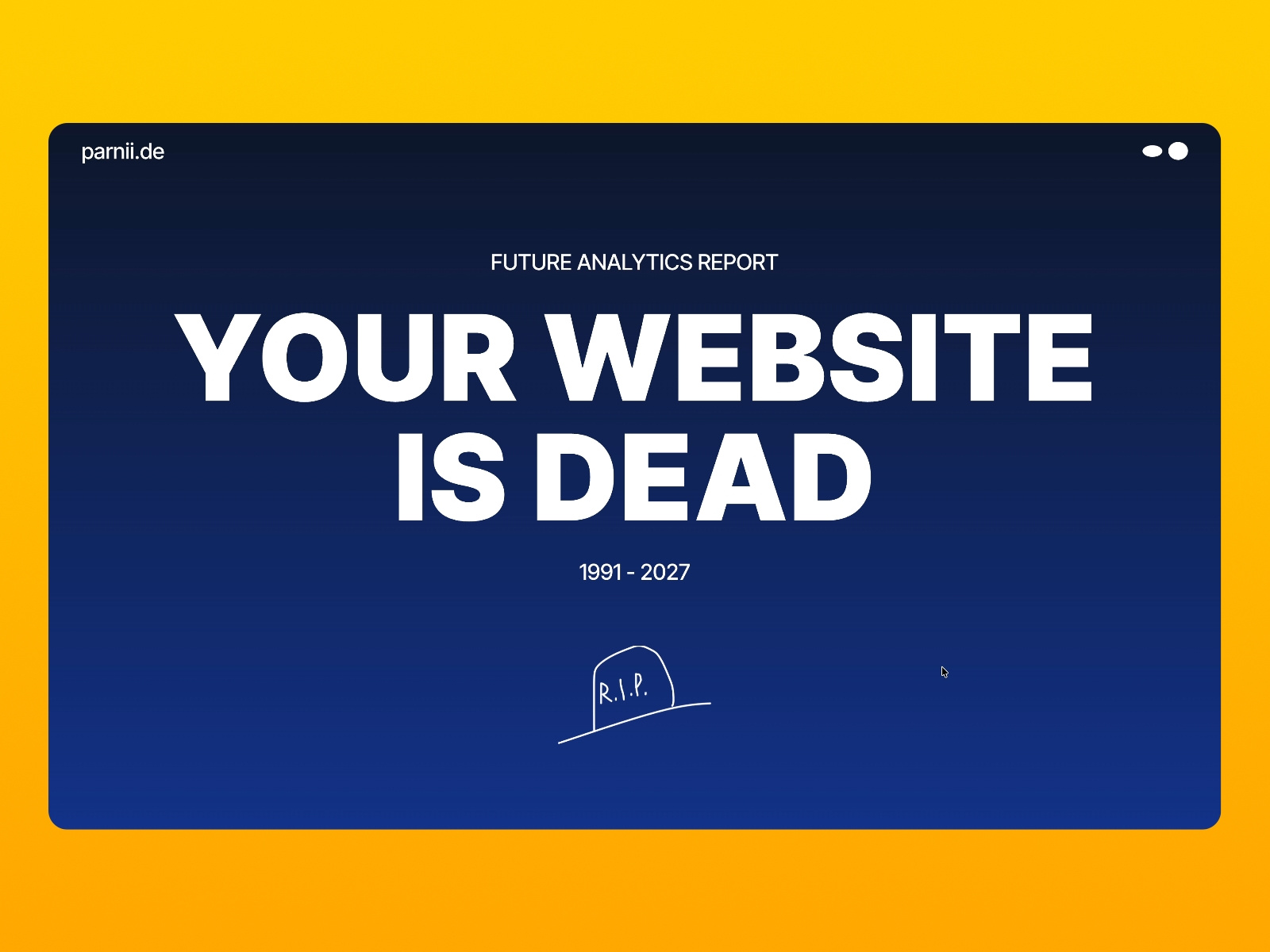 Your website is dead Landing Page animation animations branding css design illustration landing landing page ui web design web development wix wix studio your website is dead
