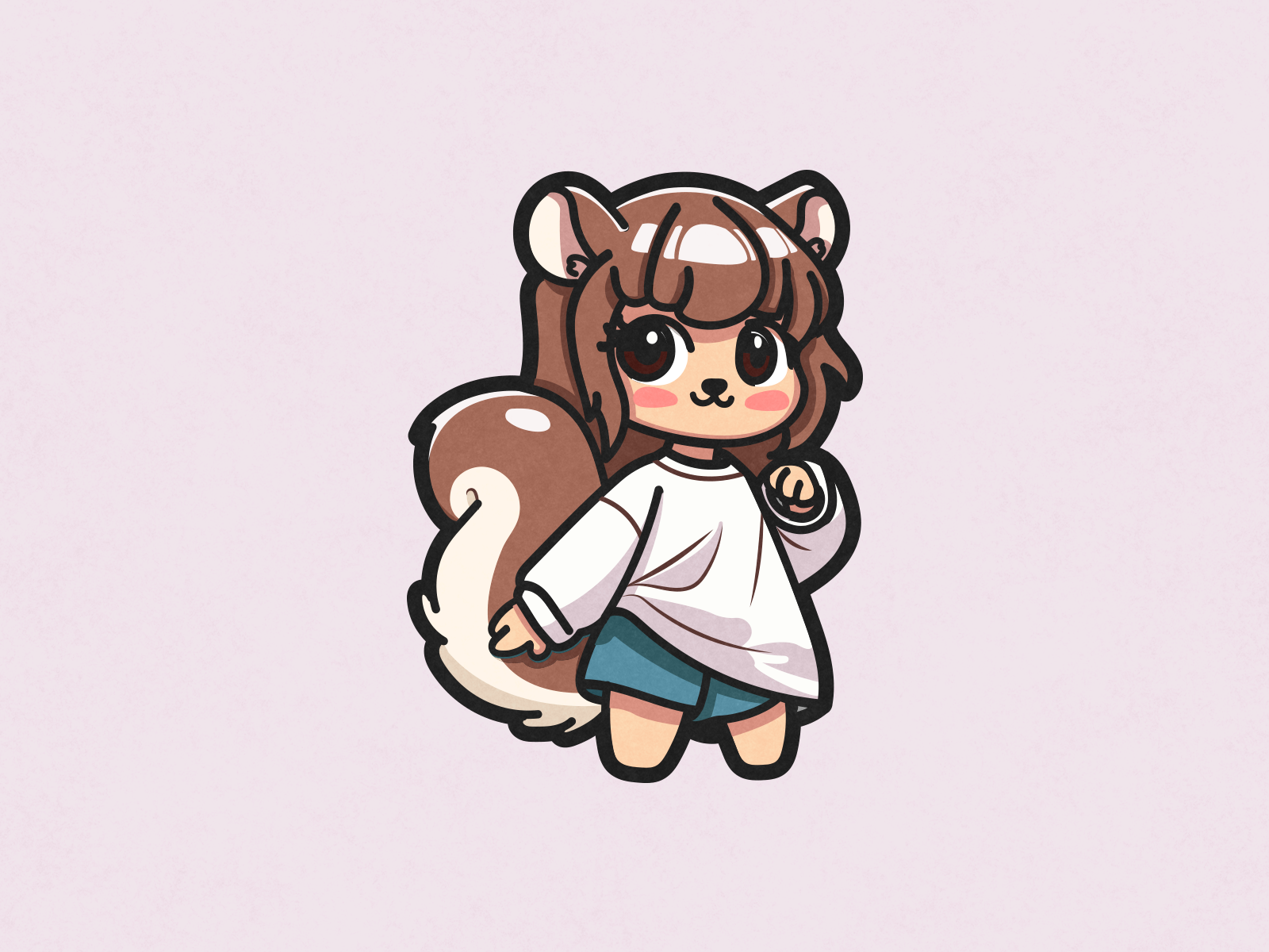 Squirrel Mascot | Sticker | Logo Design