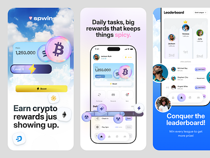 Spwin — Crypto Rewards App Store Screenshots Design