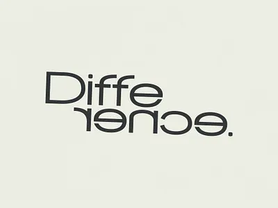 Difference | Typographical Poster graphic design graphics letters minimal sans serif simple text type typography word