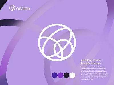 Orbion Visual financial globe icon line art logo modern rocket simple space