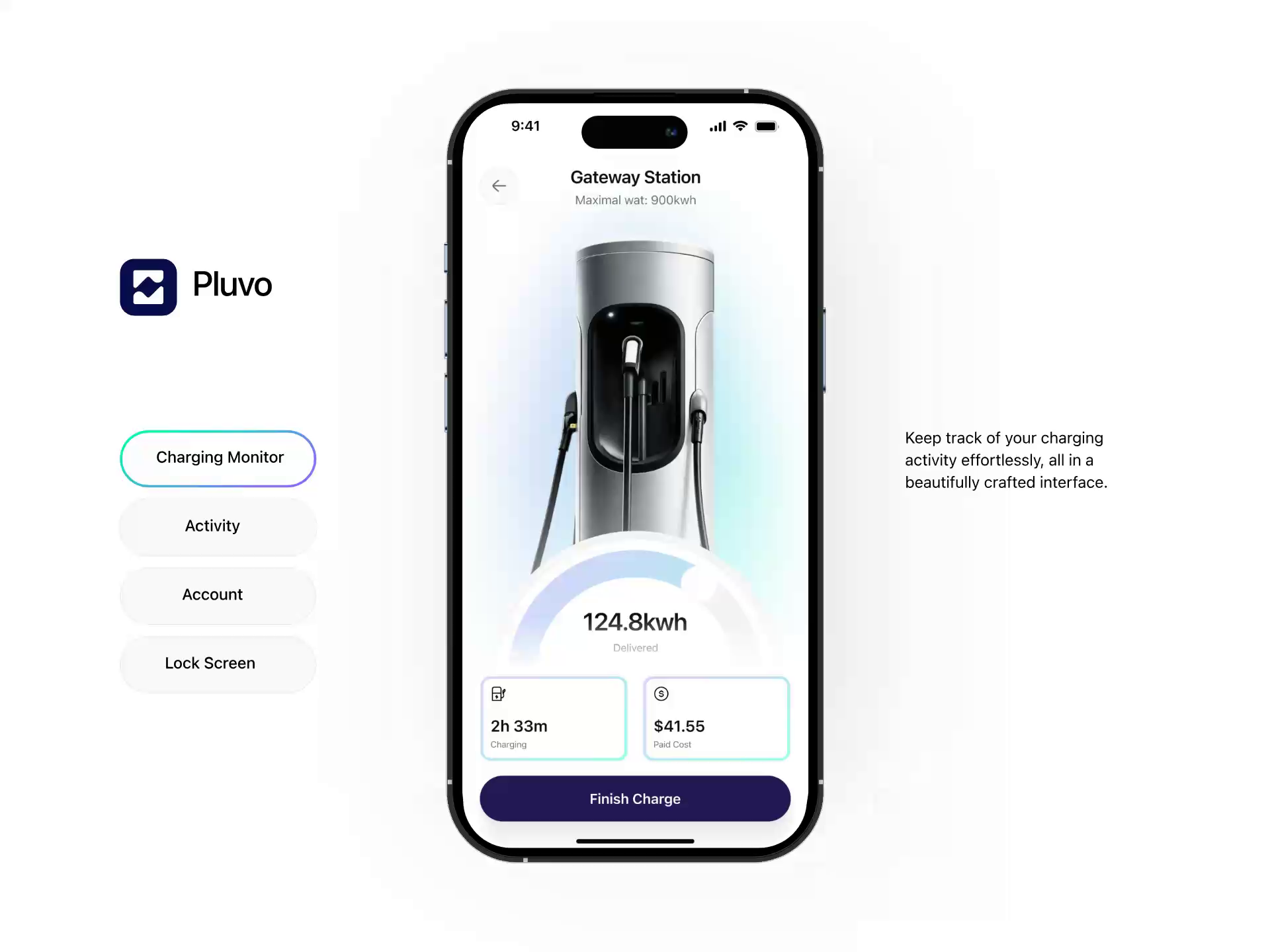 Example of Pluvo - EV Charging Mobile App Design UI/UX