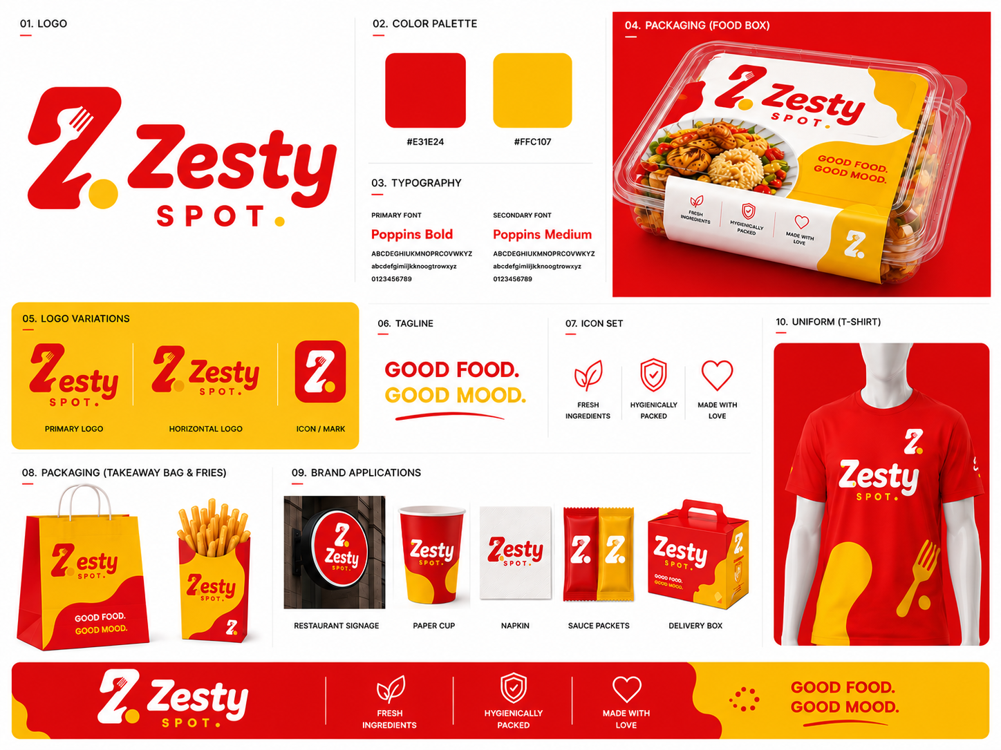 Example of Modern Fast Food Brand Identity Design