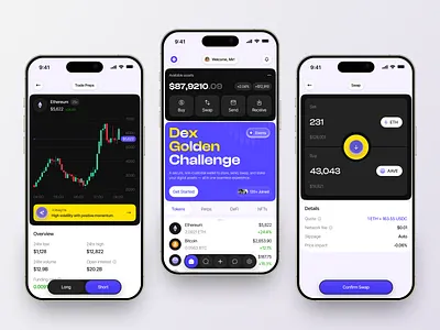 Mbondex - Web3 Wallet Mobile App app app design crypto app crypto swap crypto wallet defi app dex trading fintech app mobile mobile app mobile app design mobile design non custodial wallet ui ui design uiux uiux design ux web3 mobile web3 wallet