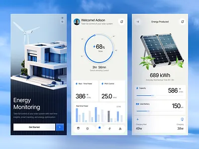 Smart Solar Tracking App ai optimized solar android app app ui ux figma design mobile app mobile app design modern mobile app 2026 smart energy management solar app solar energy app solar modern app solar panel solar panel app solar tracking app trending solar mobile app trendy mobile app ui uidesign uiux design weather app design