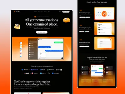 Smart Messaging Platform ai interface product service ui ux web