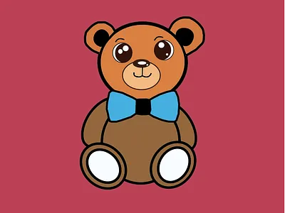 Teddy Bear adobe illustrator design sticker