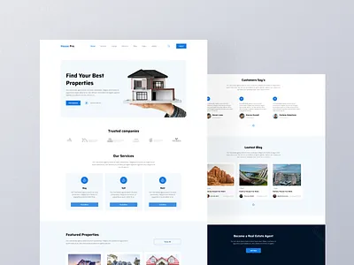 Real Estate Agency Website UI Design airbnb building buy house clean figma home house landing page minimal modern property realtor rent house residance residence sell house ui design ux design web design website