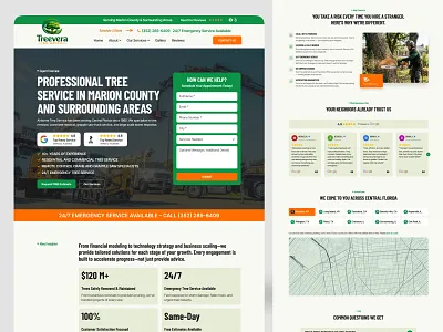 Tree Service & Tree Care Website Design design elementor homepage illustration landing landing page landscaping tree care tree doctors tree removal tree service tree surgeons tree trimmers treecutting treeremoval landingpage ui uiux web design website website design