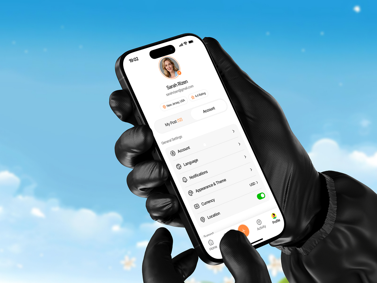 Real Estate App User Profile UI Image 1
