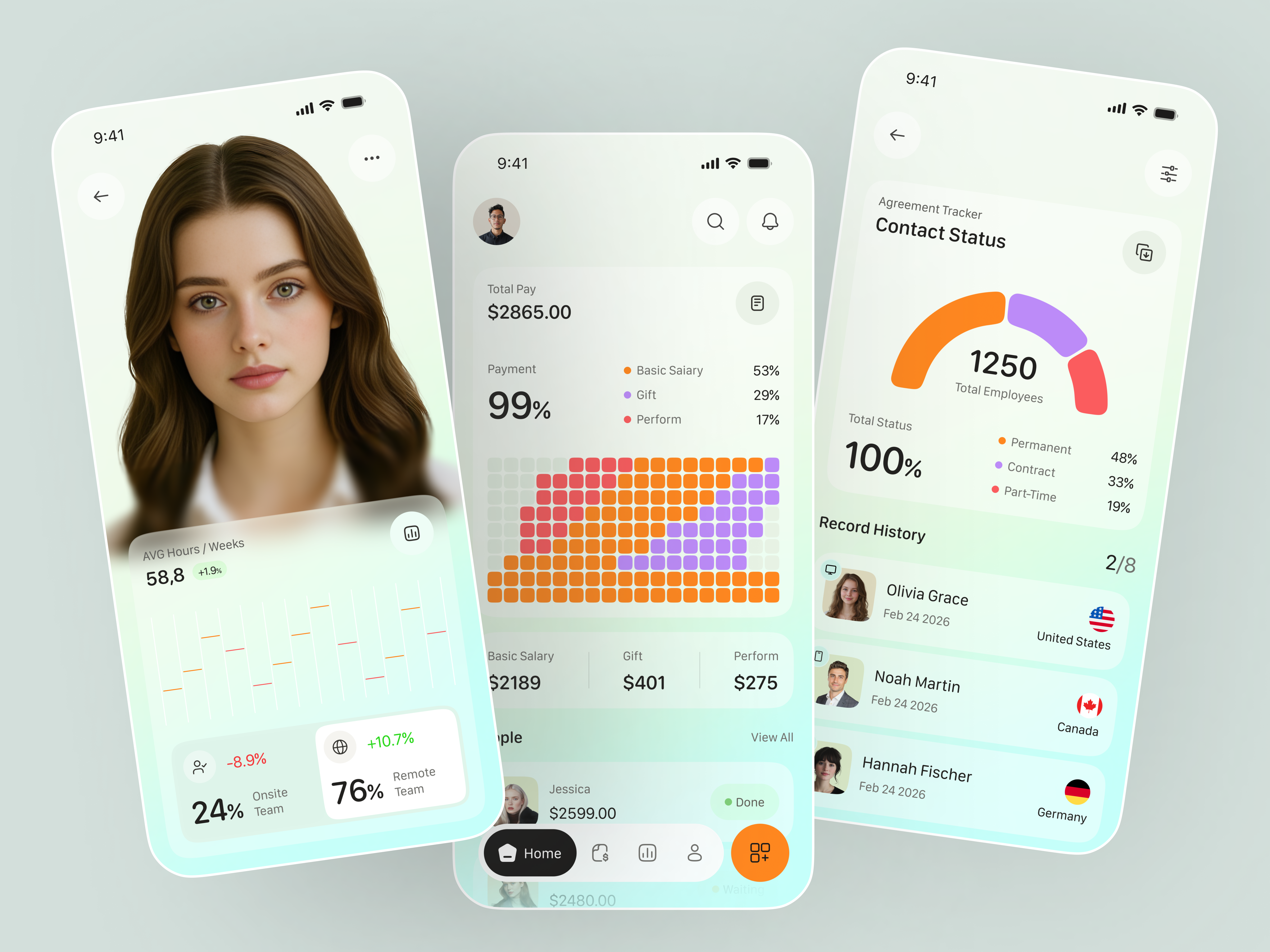 HR Management Mobile App - Smart Workforce & Device Management app design business app dashboard ui data visualization employee management employee tracking app hr app hr dashboard hr management mobile app mobile app design mobile ui product design productivity app saas design uiux user interface web workplace technology app