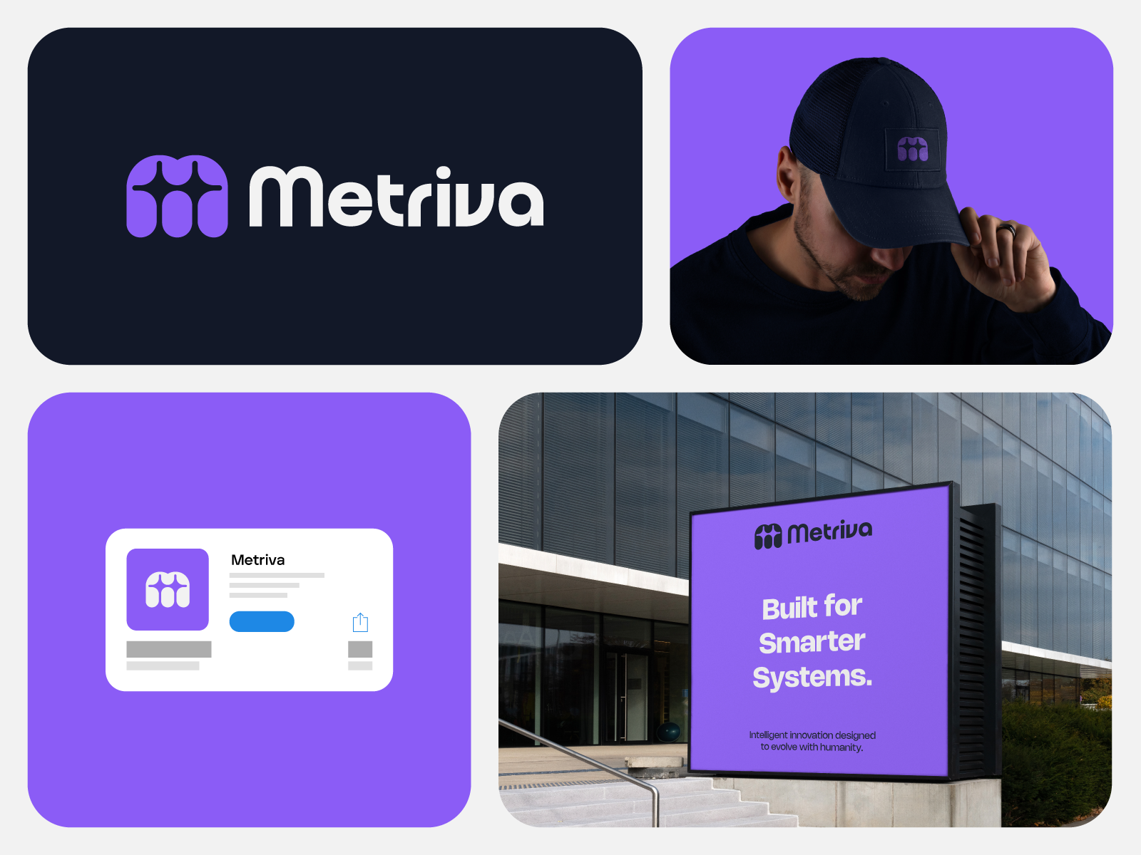 Metriva — Futuristic AI Brand Logo ai ai brand logo ai branding ai logo artificialintelligence branding crypto fintech logo logodesign logomaker logos minimallogo modernlogo saas techlogo technology