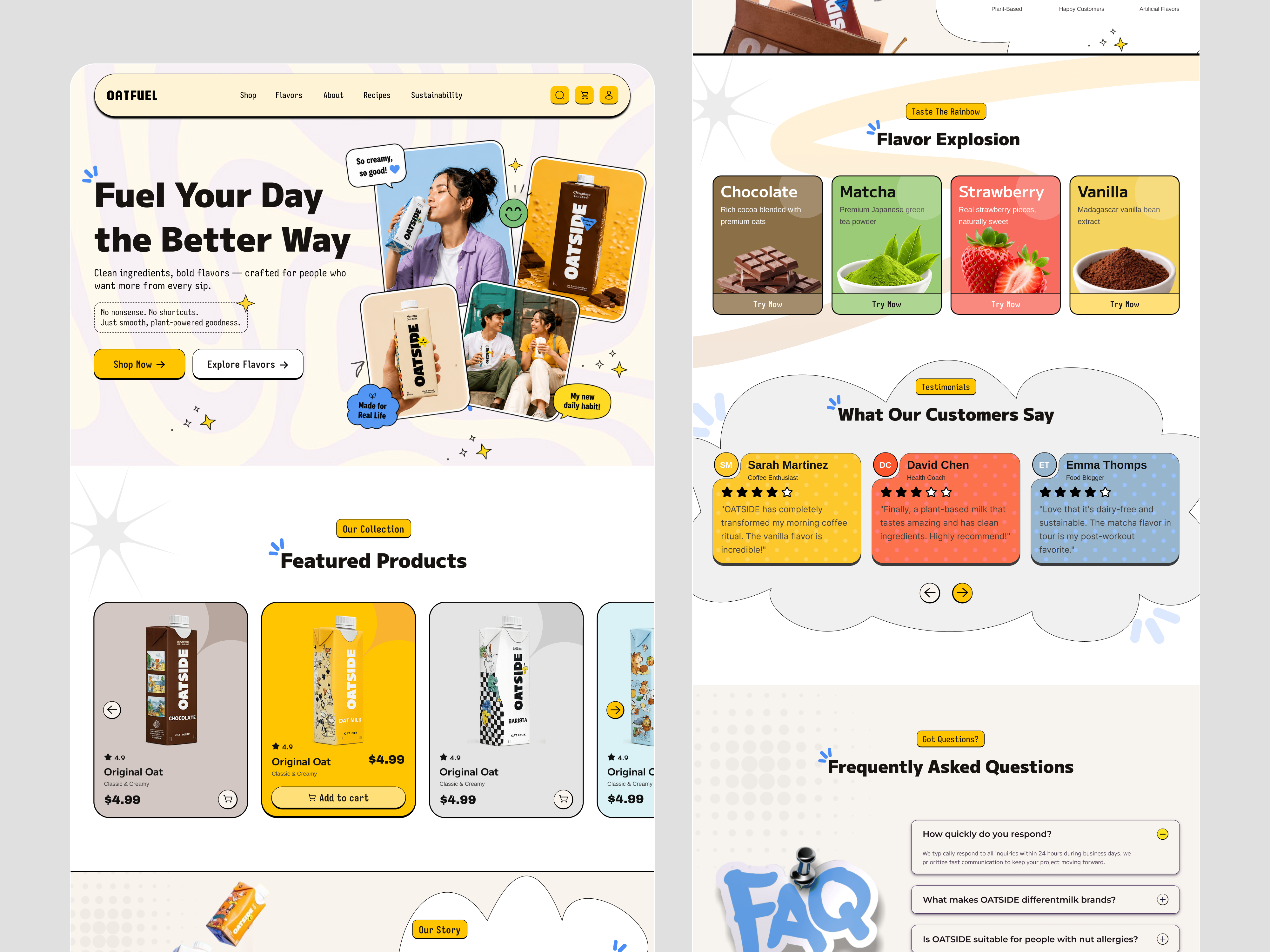 Organic Beverage E-Commerce Website Design