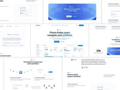 Prinon – SaaS Website Full Page Overview & Section Details ai platform landing page b2b web design conversion focused design design landing page product marketing design saas website design startup branding ui ux layout design web web design webdesign website
