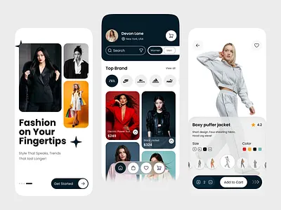 Fashion eCommerce App app app design clothes clothing app e commerce e commerce app ecommerce ecommerce app fashion fashion app fashion brand ios ios app design mobile mobile app online store shop app shopping app ui ux