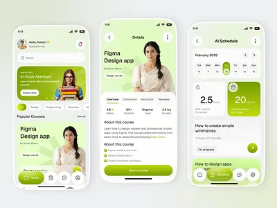 Learnify – AI E-Learning App Design ai aiapp appdesign creative dashboarddesign dribbble edtech elearning figma learningapp minimalui mobileappdesign modernui productdesign uidesign uiux userexperience userinterface uxdesign webdesign