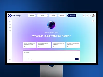 Healthcare AI Assistant - Web App ai ai assistant ai health ai healthcare chat chat bot chatbot design doctor doctor booking healthcare ai healthology orionix orionix studio product design ui ui ux ux web app web application