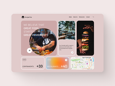 Burgarina Landing Page app appdesign graphic design ui ux webdesign