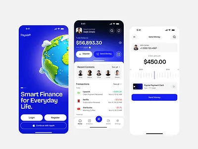 Finance Mobile App app design banking app digital wallet expense tracker finance app finance dashboard fintech app fintech dashboard fintech ui mobile app design mobile banking modern app design money transfer oripio payment app ui design ux design wallet app
