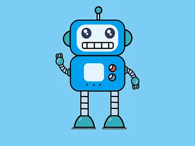 Toy Robot 🤖 adobe illustrator design sticker