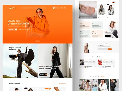 Aura - eCommerce Website e commerce website ecommerce website ecommerce website design fashion fashion website landing page luxury design minimal minimal design online shop online shopping product design shop website shopping website ui design web design website website design woocommerce