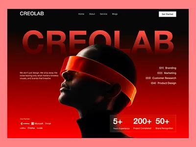 Modern Creative Agency Hero Section UI Design branding studio conversion focused ui creative agency website dark ui design digital agency landing page dribbble ui inspiration figma design hero section ui landing page design marketing agency modern web design product design ux design visual hierarchy website header