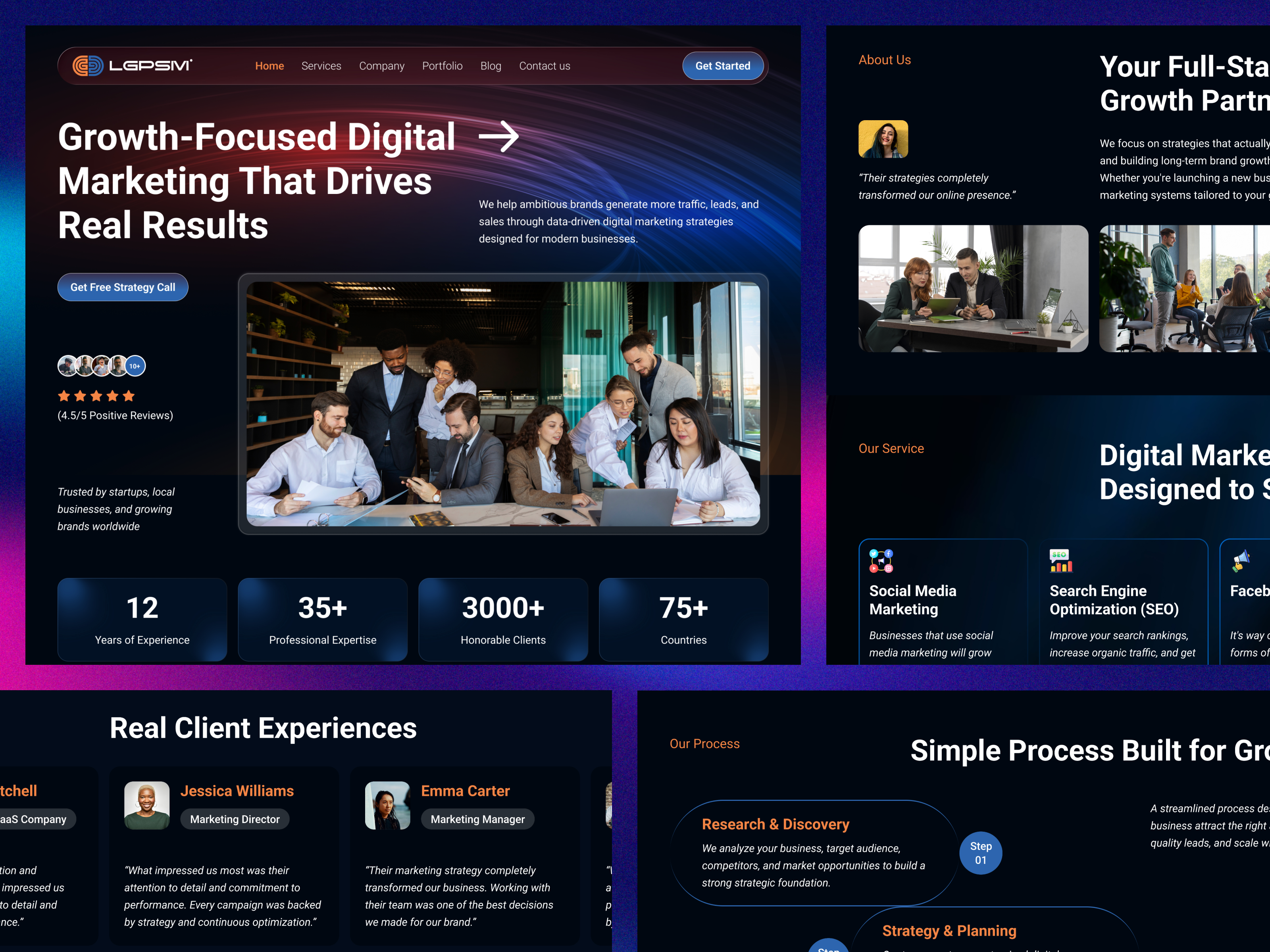 Example of Landing Page UI UX Design
