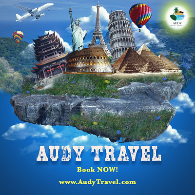 Social Media Poster For AUDY TRAVEL AGENCY graphic design photoshop social media post