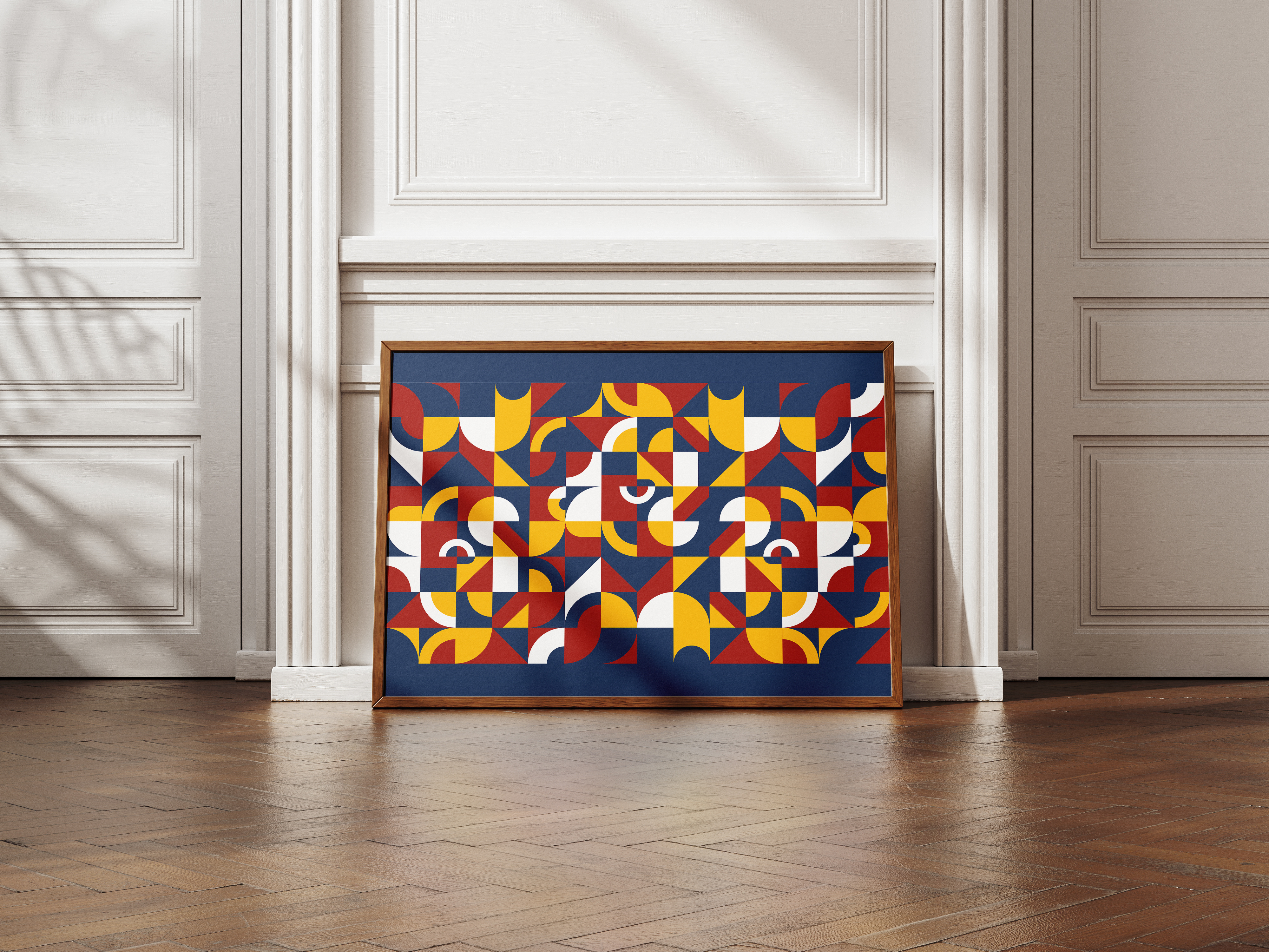 Bauhaus Sheep - Digital Illustration art bauhaus illustration sheep wallpaper