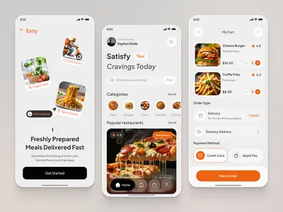 Eatly — Food Delivery App app app design delivery design dining eatly experience figma food ios japanese mobile mobile design order restaurant ui uiux ux