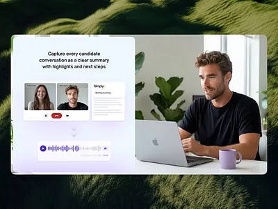 Simply | AI Recruiting SaaS Website Case Study ai ai product animation dashboard ui hr landing page motion graphics product design recruitment saas saas design ui uiux design web design