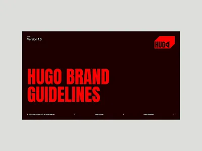 HUGO - Production House Brand Guidelines brand brand guidelines brand identity branding cinematography design film maker guide h logo logo logo design production house swiss design visual guidelines visual identity