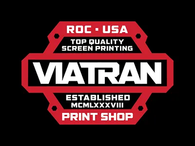 Viatran Octa apparel badge branding design graphic graphic design illustration logo patch print shop type vector