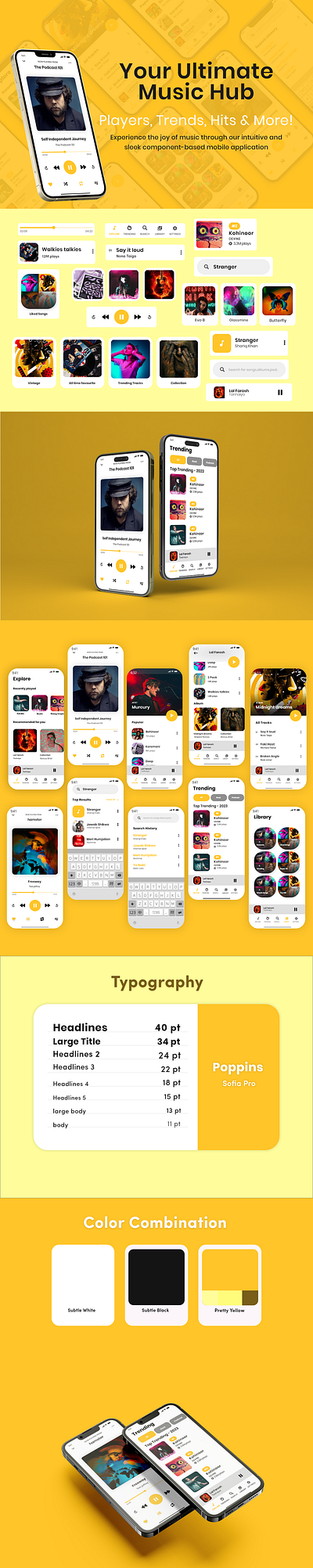 music app android app app design ios landing page mobile app ui uiux ux web design