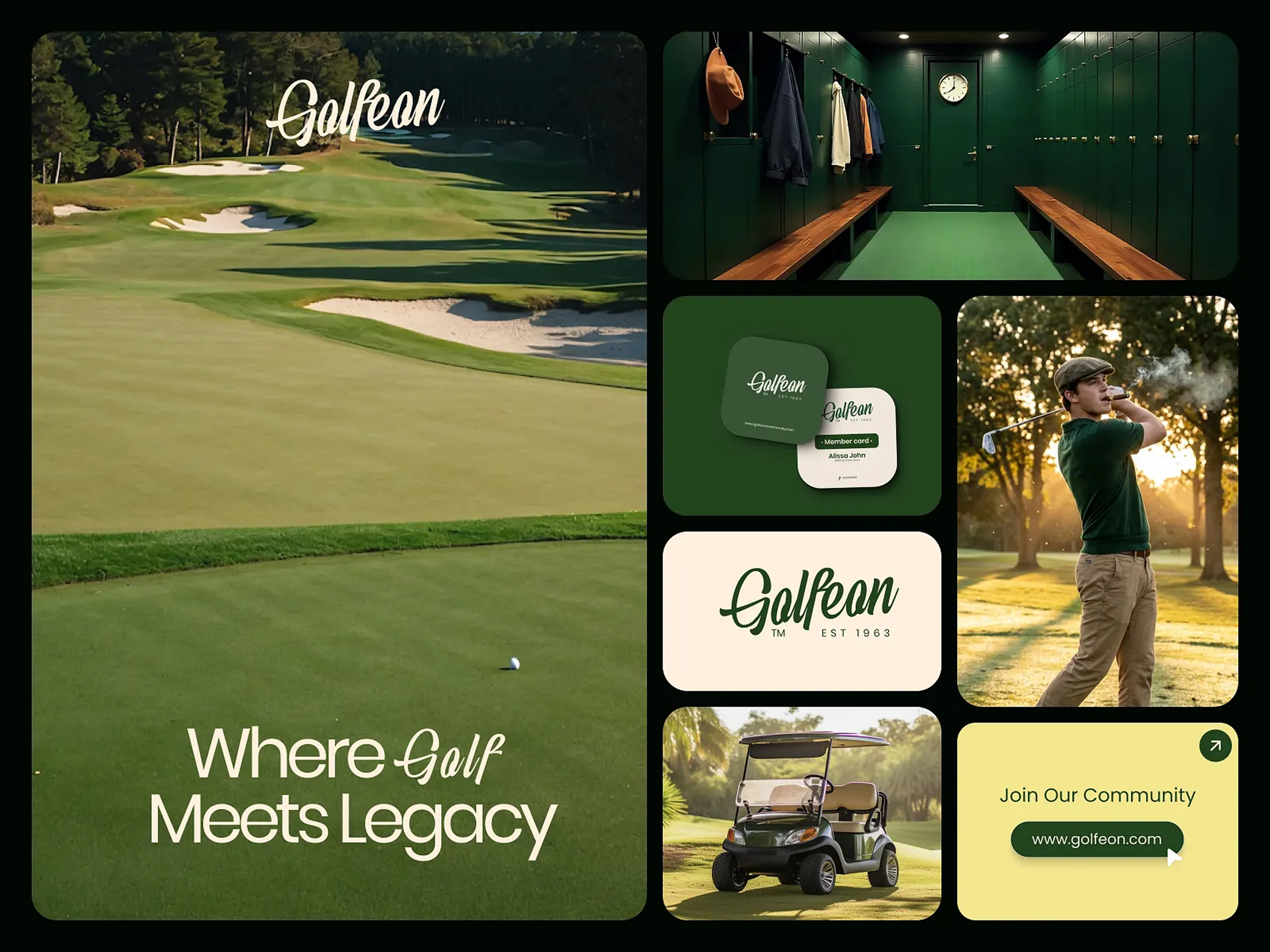 Golfeon - Luxury Branding brand brand guidelines brand identity brand sign branding business clubhouse branding foco focotik golf club graphic design identity logo logo design logo designer logotype luxury branding marketing startup visual identity
