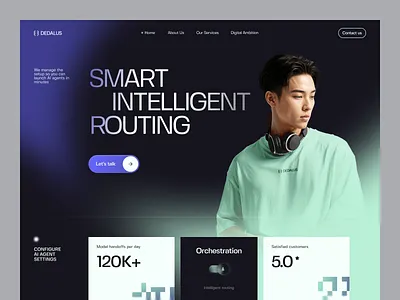Website for an AI Company ✦ Dedalus design interface product service startup ui ux web website