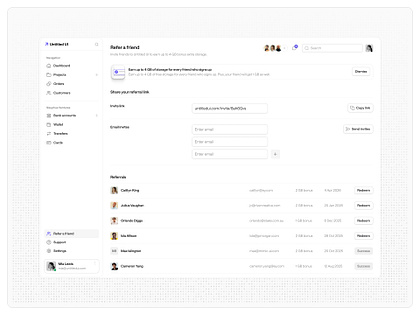 Refer a friend — Untitled UI