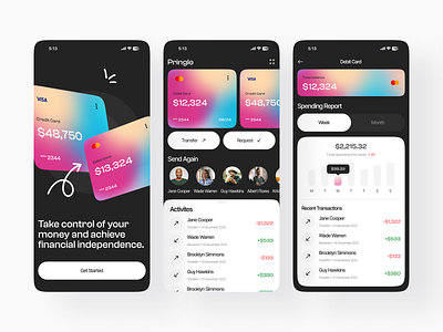 Pringle- The Financial App for Singles app design minimal ui ux web